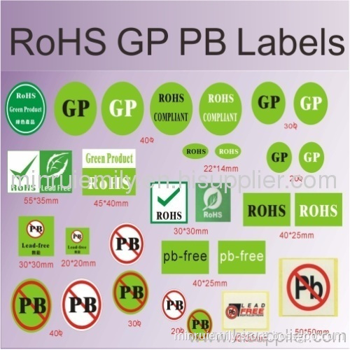 Custom Variety Rohs Labels,pb Free Labels From China
